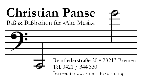 Christian Panse, Bass und Bassbariton für "Alte Musik"